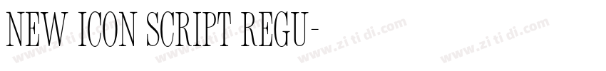 New Icon Script Regu字体转换 New Icon Script Regu字体转换